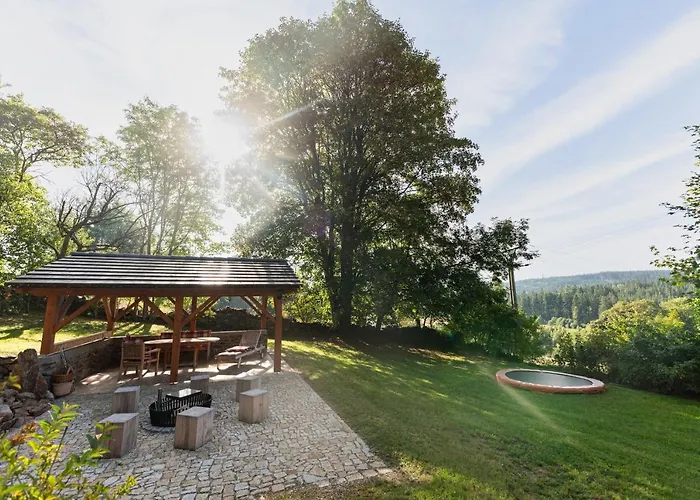 Chalet Moderni Sumavska Roubenka S Vyhledem Na Boubin