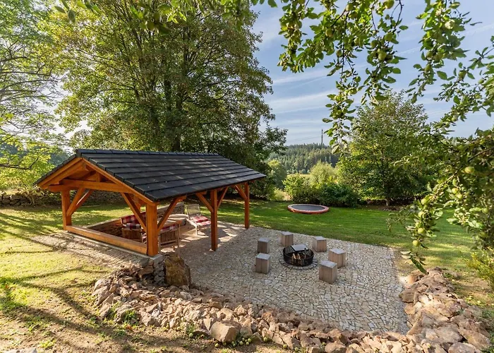 Chalet Moderni Sumavska Roubenka S Vyhledem Na Boubin Vimperk
